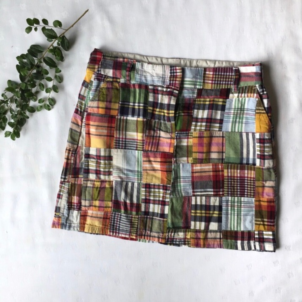 J. Crew Factory plaid mini skirt.